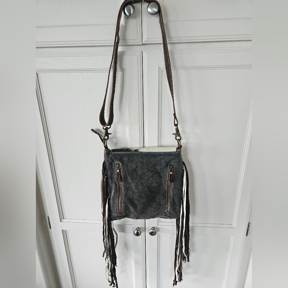 Myra Cowhide Fringe Crossbody - Picture 7 of 13